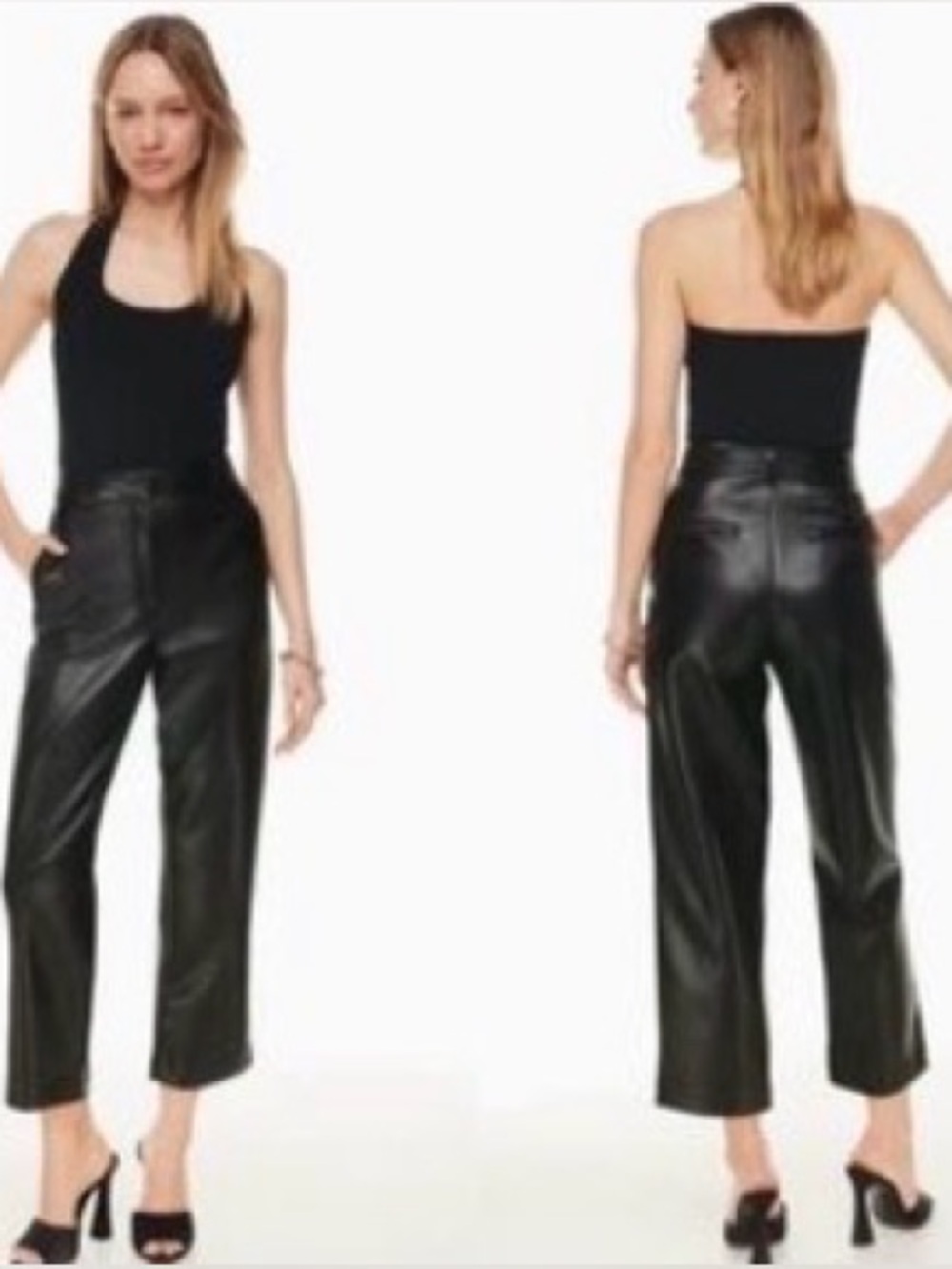 Women’s Aritzia Babaton Black leather pants Size 4